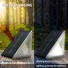 Outdoor Solar Step Lights Warm White RGB Triangle IP67 Waterproof Auto On Decoration Deck Lights for Patio Yard Driveway Porch