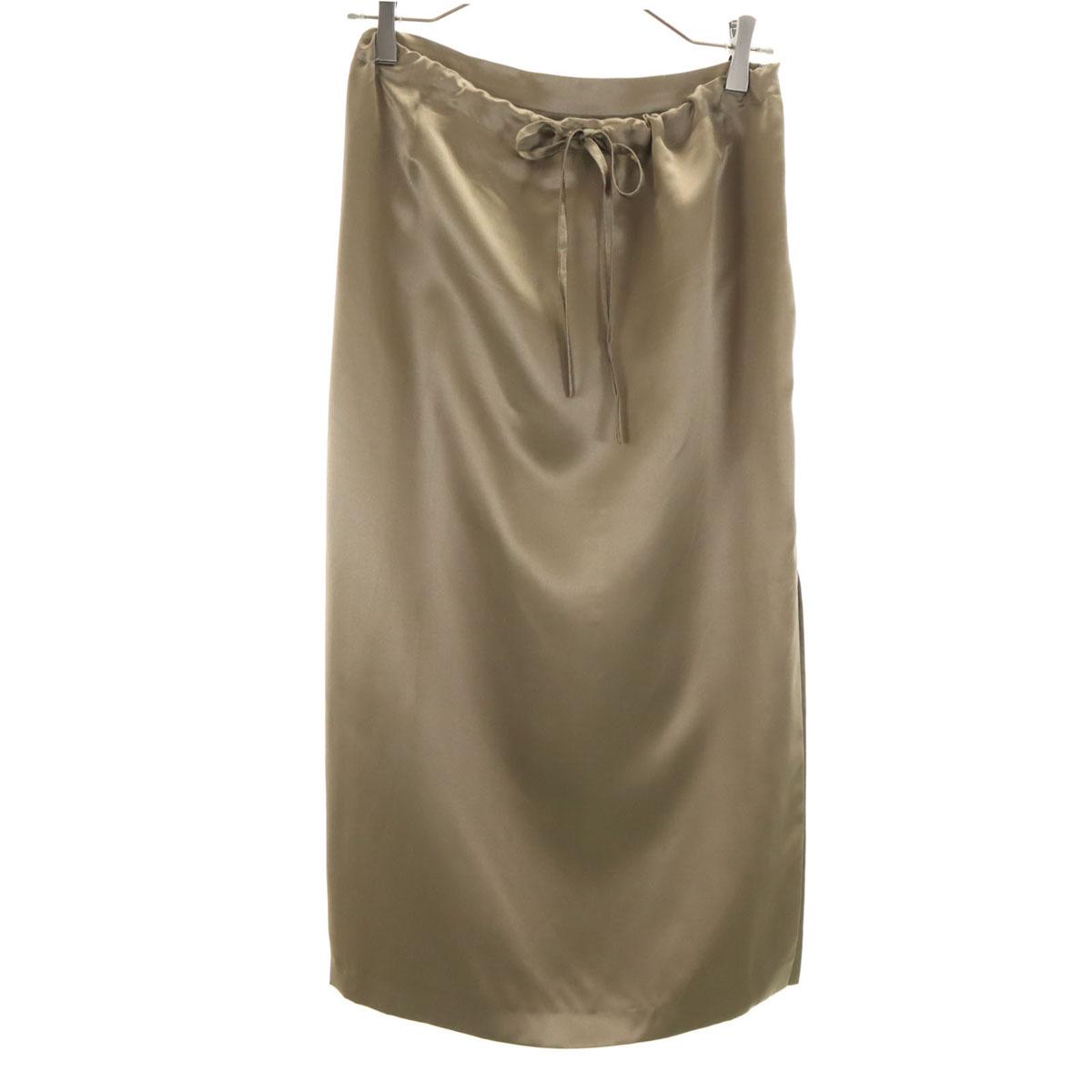 

MAX MARA made in Italy Mimole length Tight Skirt 36 Khaki gray system Women Used