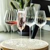 2PCS Transparent Ripple Crystal Glasses Luxury Household Goblet Party Champagne Glass Red Wine Glasses Romantic Wedding Cup Gift
