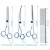 Pet Grooming Scissors Round Head Professional Stainless Steel Dog Hair Scissors Durable Pet Shears Animal Cutting Portable Set
