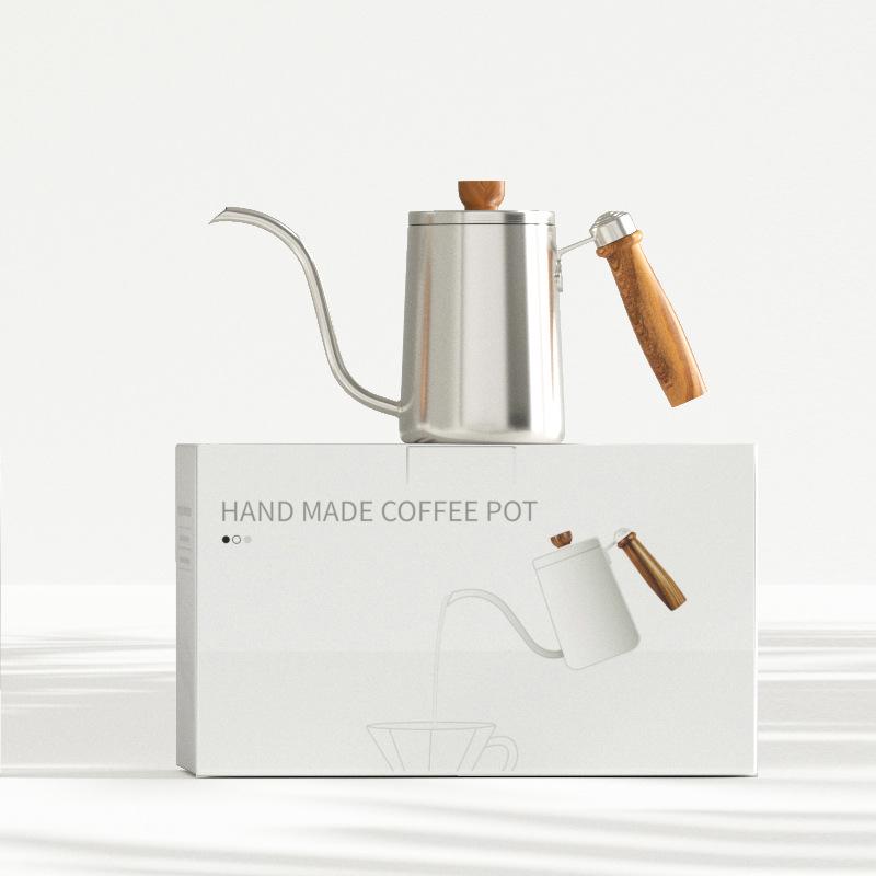 Сифонный кофейник с гусиным носом и ручкой из массива дерева