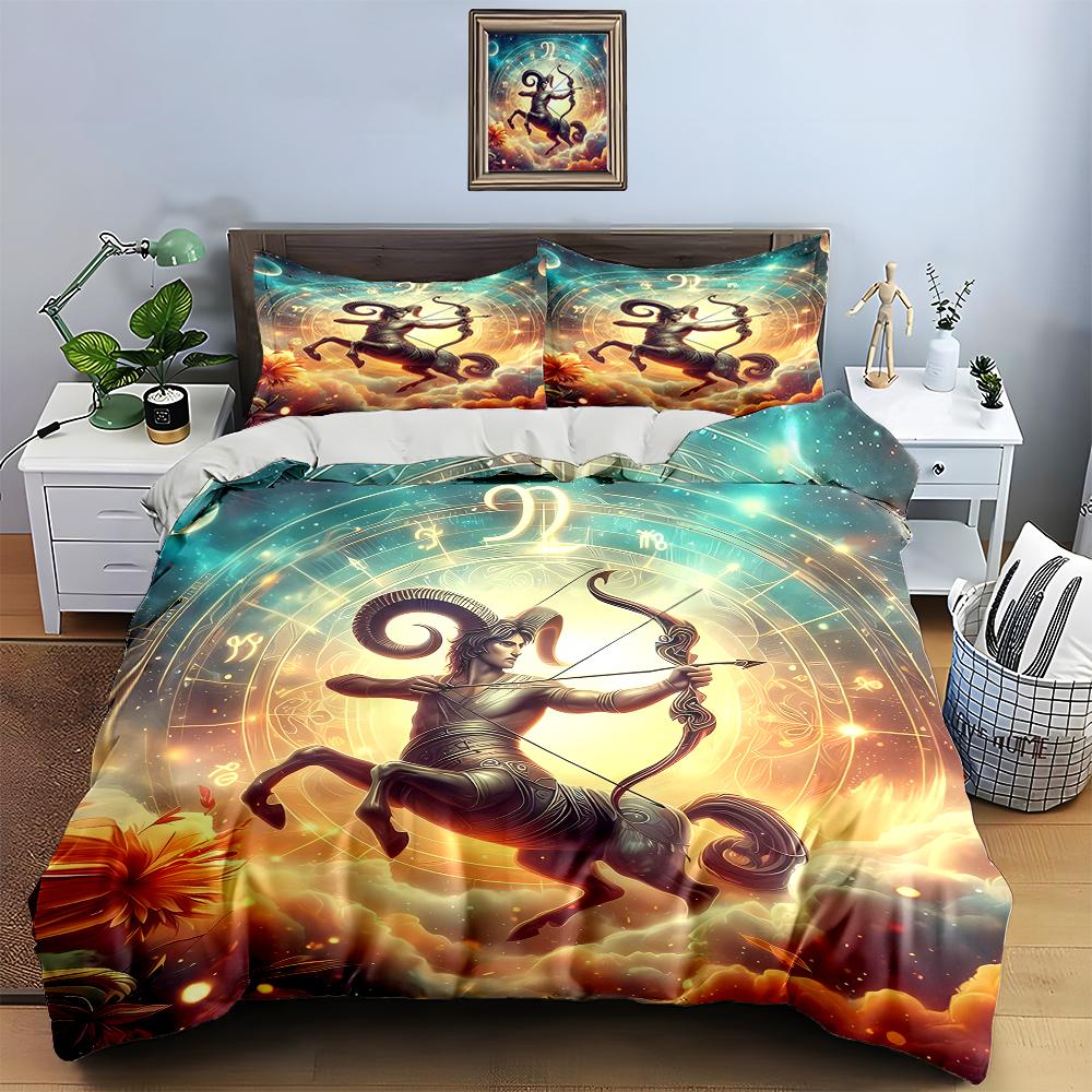 Zodiac centaur design. Bedding Duvet cover sets Duvet covers Pillowcases gifts (1 * Duvet Cover 2 * Pillowcases, without duvet insert)