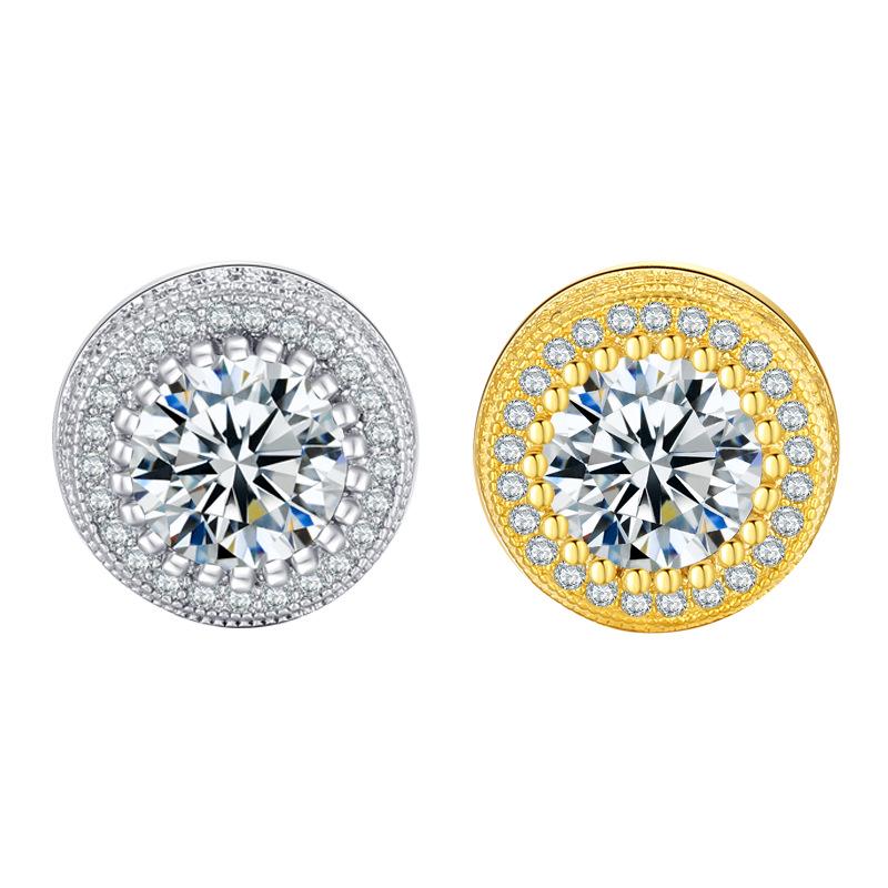 Zircon Magnetic Ear Clips: Painless, Non-Pierced Earrings for Women & Men