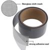 Black Window Screen Repair Tape 5cm x 2M Fiber Mesh Patch for Door Curtain Mosquito Net