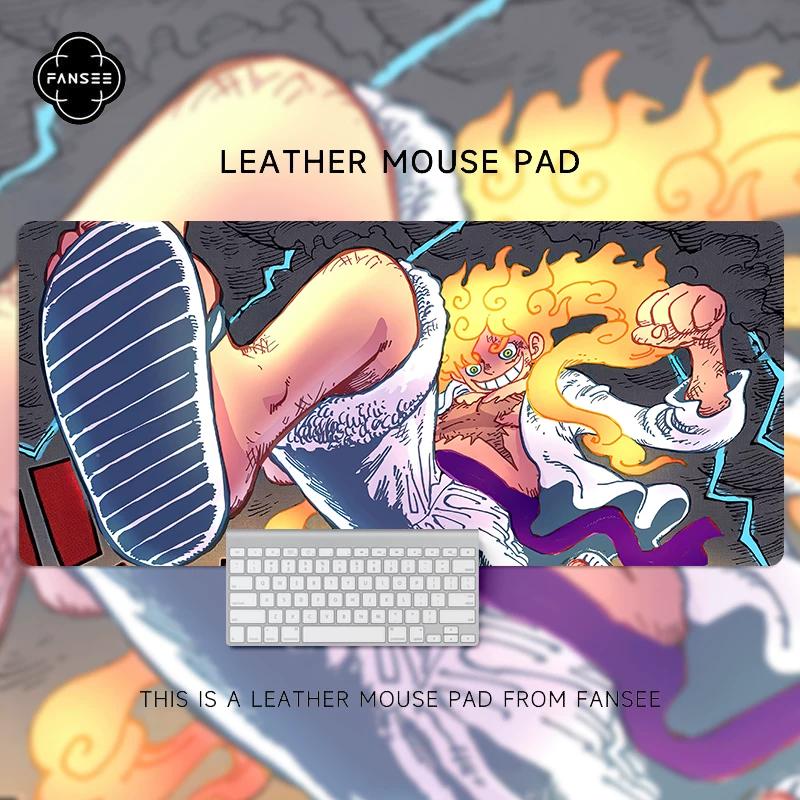 Cartoon  Animation ONE PIECE Monkey D. Luffy Leather Mouse Pad Oversized Animation Two-dimensional Office Computer Desk Pad Waterproof Non-slip Pad