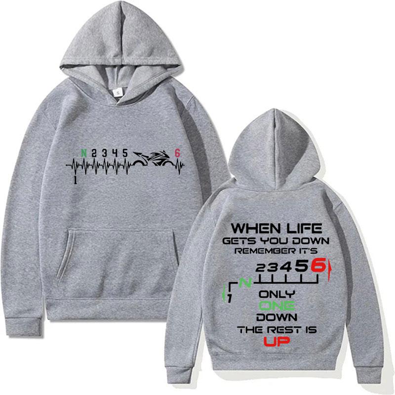 

Funny 1N23456 Motorcycle Gear Biker Heartbeat Hoodies Men Women Clothing Popular Pullover Cotton Long Sleeve Hoodie Streetwear 3XL