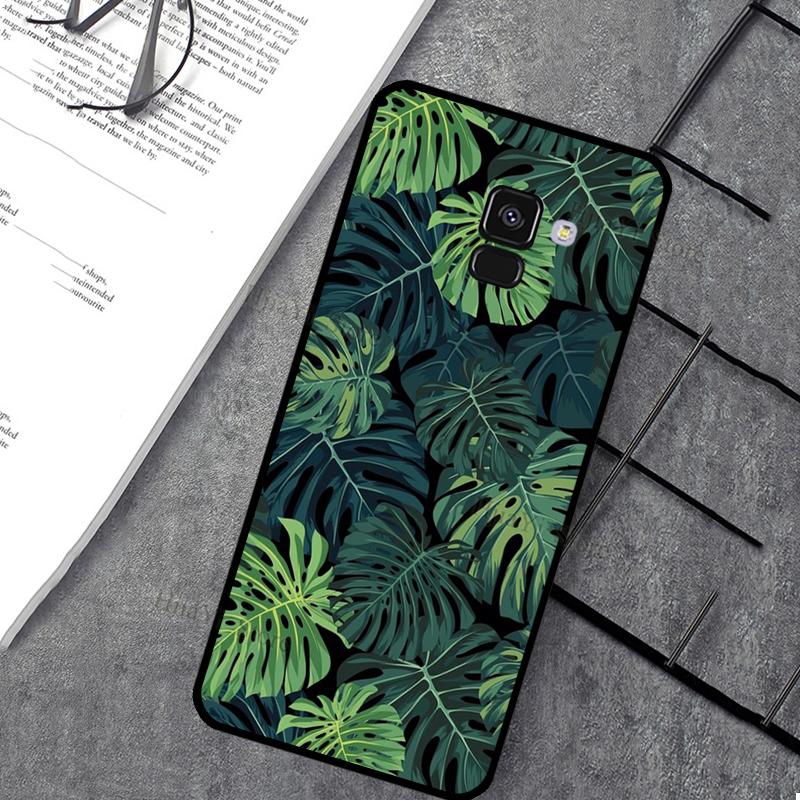 Leaves Monstera Green Phone Case For Samsung A3 A5 J1 2016 J3 J5 J7 2017 J4 J6 Plus A6 A8 A7 A9 J8 2018 Cover