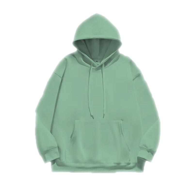 Women's 2024 Autumn/Winter Korean Style Loose Plus Velvet Hooded Sweatshirt