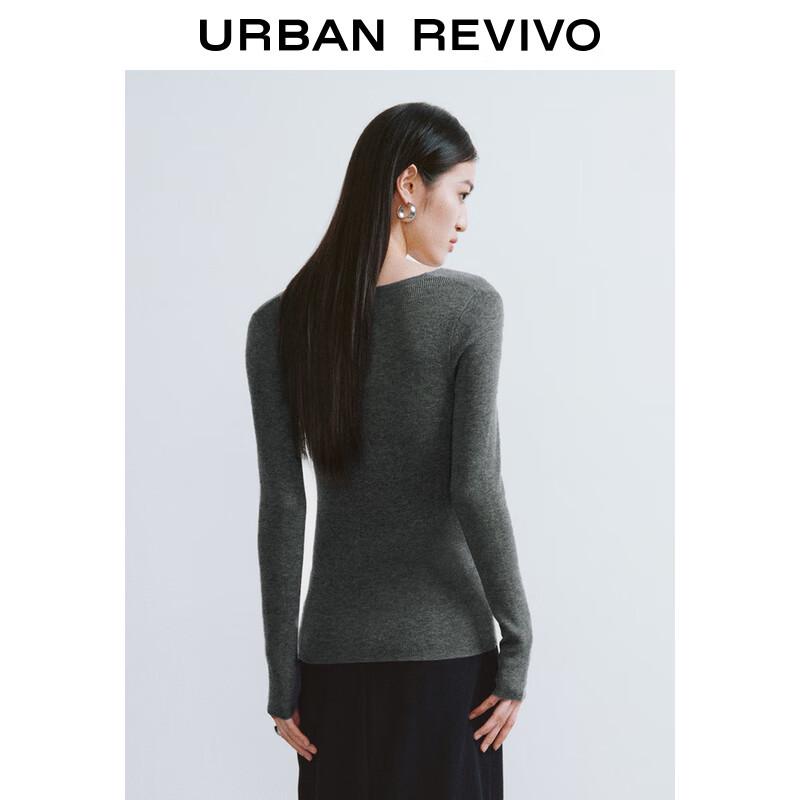 UR Women's Slim Fit V-Neck Knit Sweater
