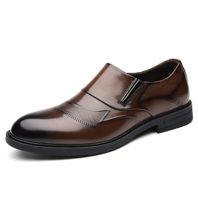 Fashion High Quality Brand Men's Casual Leather Dress Shoes Classic Business Formal Oxford Shoes Flat Designer Outdoor Comfy Loafers