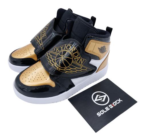 

Air Jordan Sky Jordan 1 SE PS Gold Toe Retro Sneakers DV6069-071 EU 35 чорний/металеві золотий колір