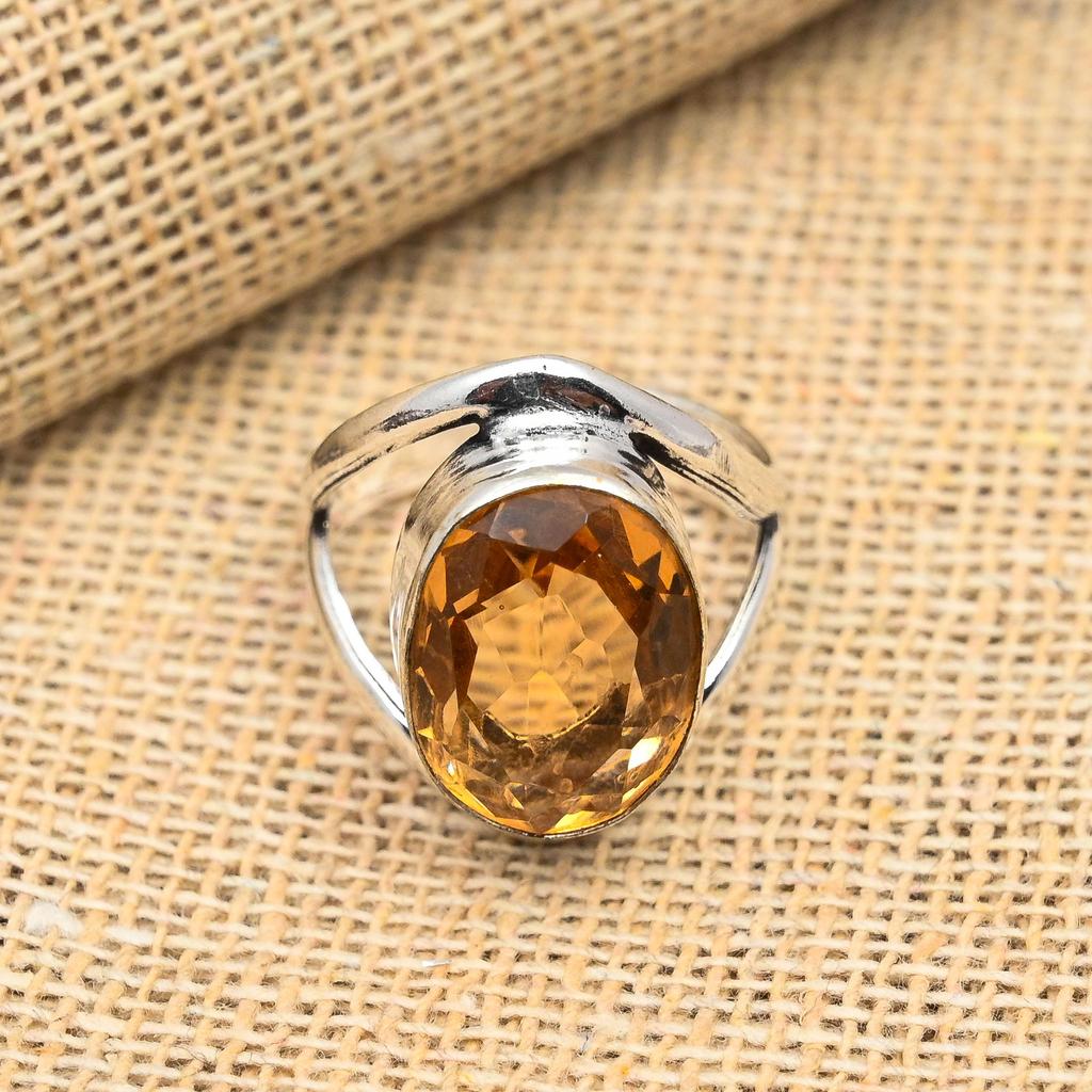 Morganit Kamień Szlachetny Ręcznie Robiona Biżuteria ze Srebra Próby 925 Uroczy Pierścionek Dla Matki