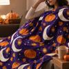 Halloween Flannel Blanket for Couch, Soft Cozy Throw Blanket for Bed, Fall Home Decor