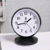62KD Stylish Quiet Alarm Clock with Arabic Numerals Battery Operated No Ticking Analog Desk Clock for Children Bedroom