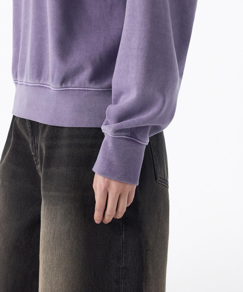 MUSINSA STANDARD WOMAN Pigment Oversized Sweatshirt [Purple Grey]