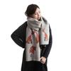 Women Winter Warm Cashmere Scarf Fox Printed Thicken Shawl Fashion All-match Scarf Wrap