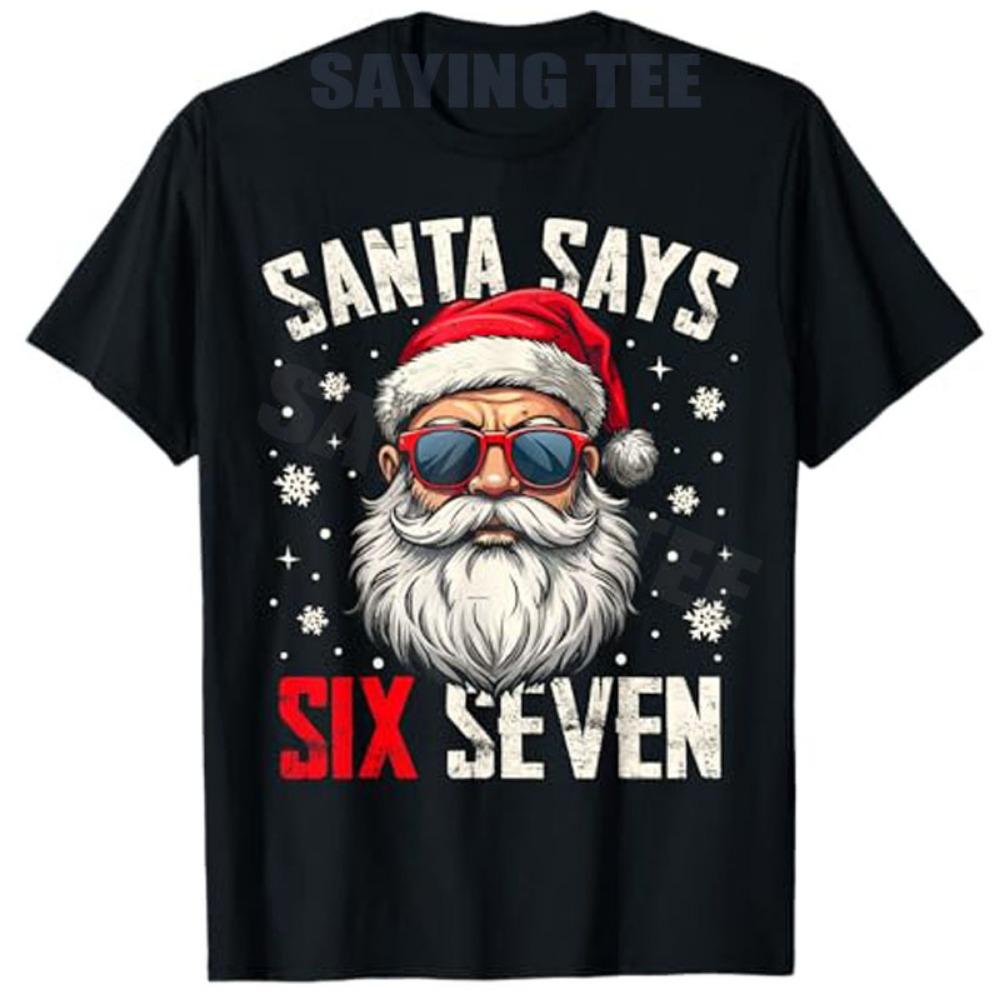 

Funny Santa Claus, Christmas boy and girl T-shirts, humorous holiday costumes, satirical jokes, saying T-shirts are novel 150