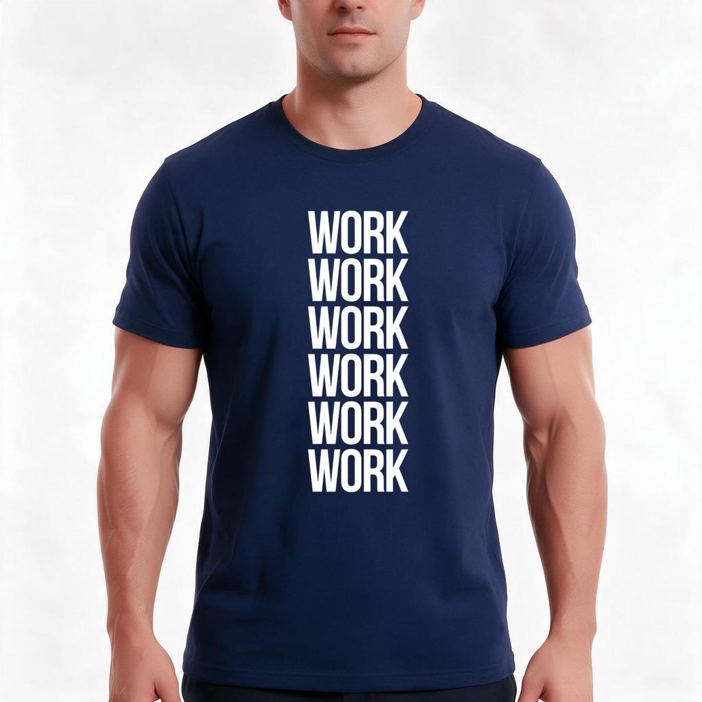 Work Work Work Tshirt Summer Casual Cotton Tee Oversized Streetwear Tops Vintage Graphic Print Loose Fit Short Sleeve
