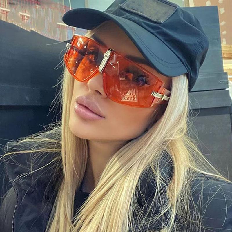 New Women'S Punk Sunglasses Women Large Frame Square Sun Glasses Lady Outdoor Hip Hop Fashion Eyewear Uv400