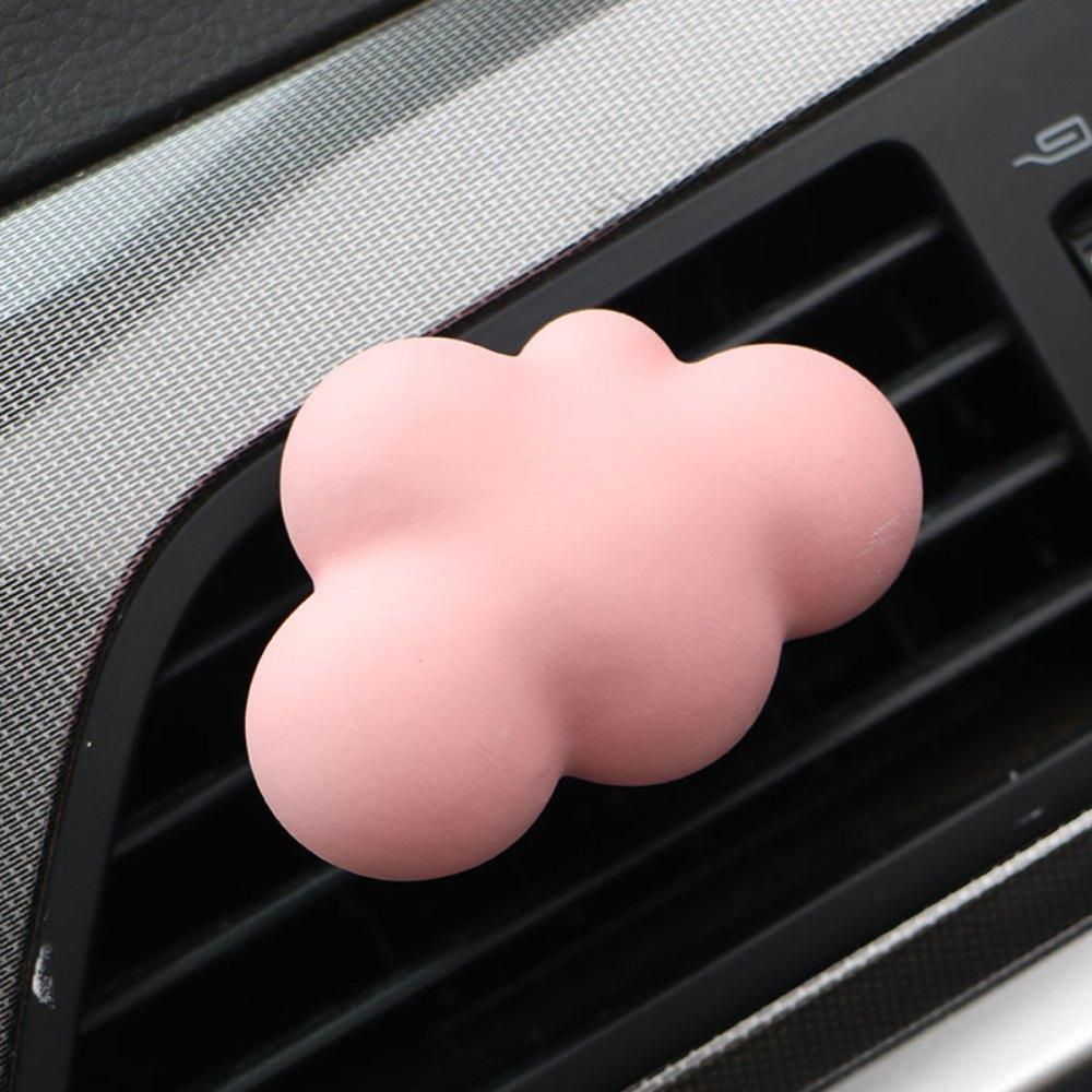Cute Cloud Car Air Freshener - Gypsum Aroma Diffuser Vent Clip, Refillable Creative Auto Decor Gift for Women Men