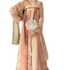 Womens Tang Dynasty Style Hanfu Dress With 3D Printed Wrap Skirt Chiffon Outfit