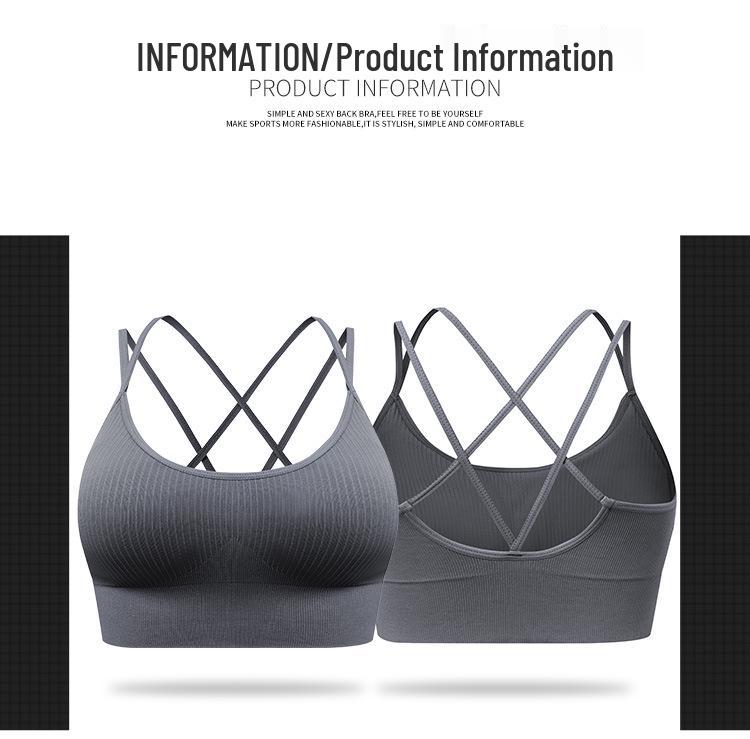 Plus Size Criss-Cross Back Sports Bra for Women - Shockproof, Casual, Fitness, Running, Yoga