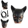 Black Cat Woman Mask And Whip Set For Halloween Costume Party Fun And Role Play
