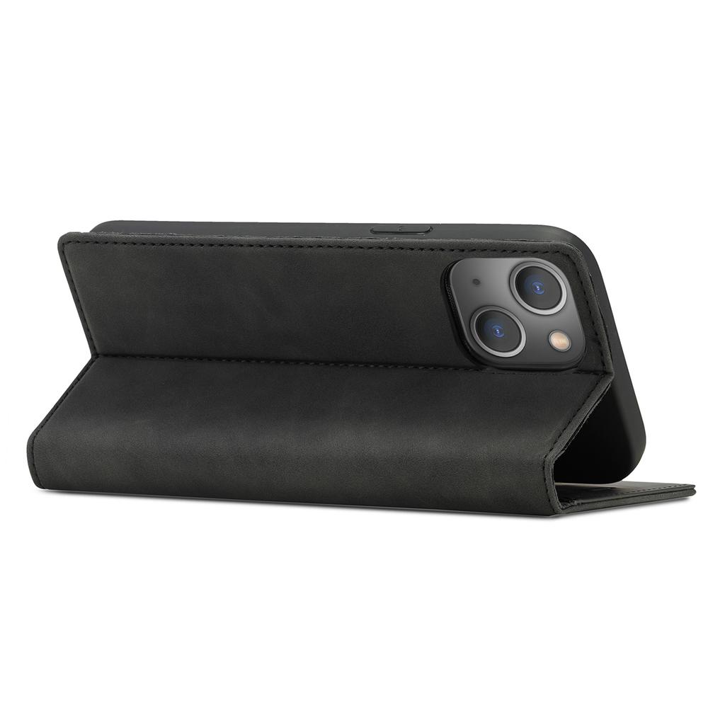 LC.IMEEKE Cell Phone Case for iPhone 15 Plus,Stand Wallet Magnetic Closure Microfiber Leather Phone Cover