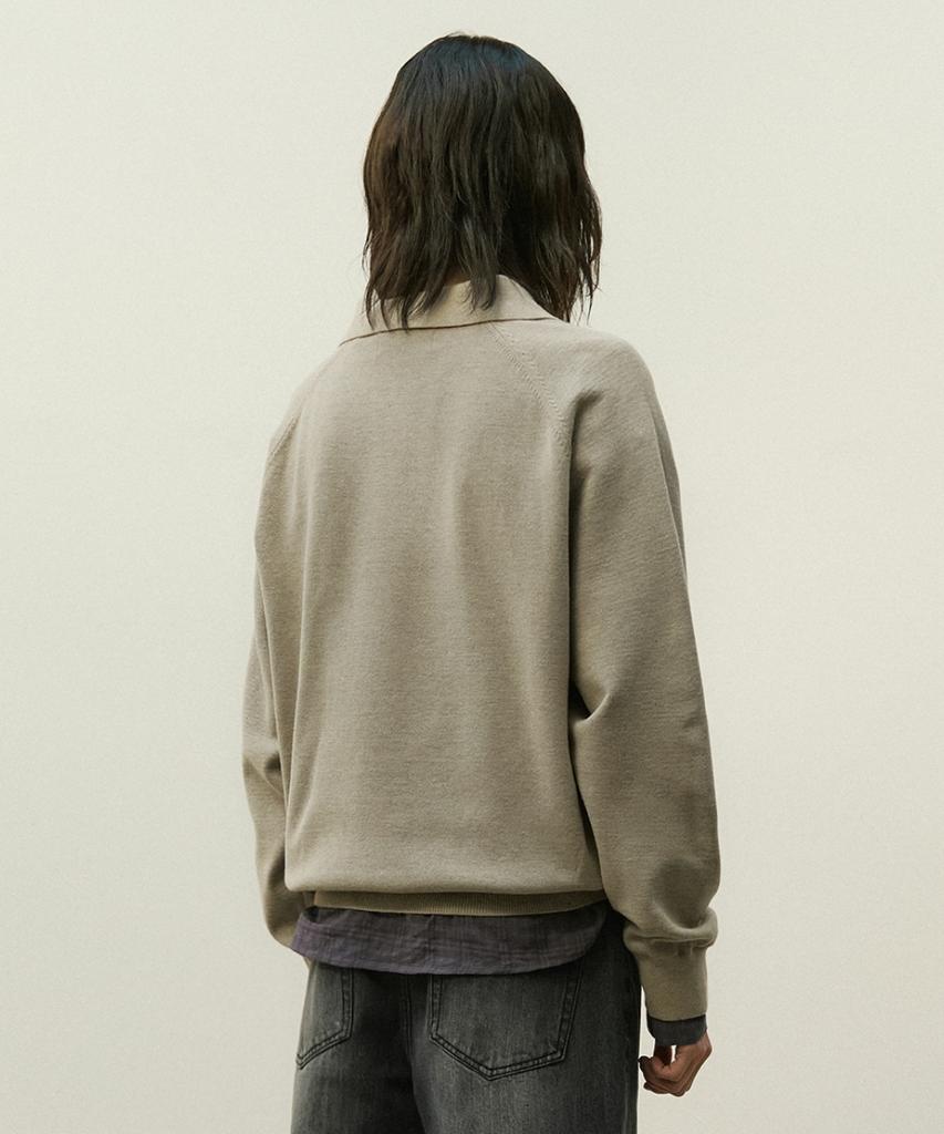 MINAV Raffine Soft Collar Knit [Mocha]