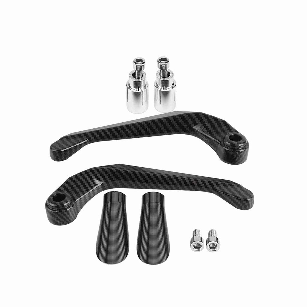 1 Pair of Carbon Motorcycle Brake Levers Handlebar Guard(Red)