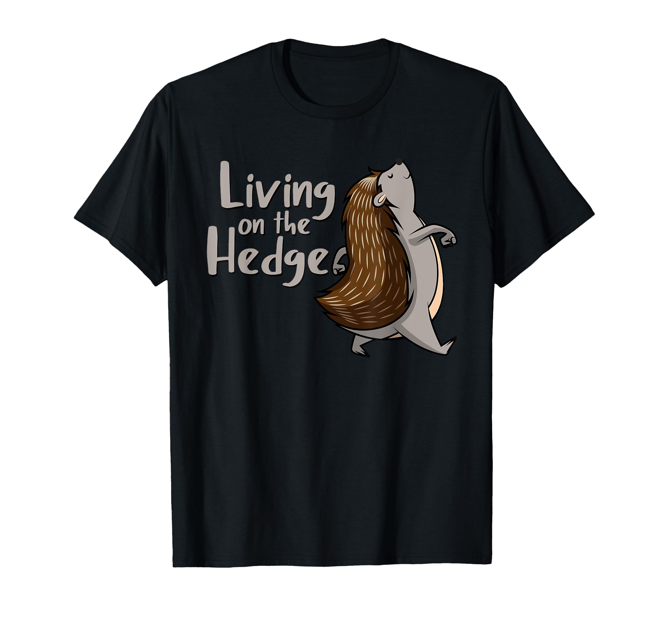 

Kids Hedgehog Cute Pet Living on the Hedge Edge T-Shirt чёрный