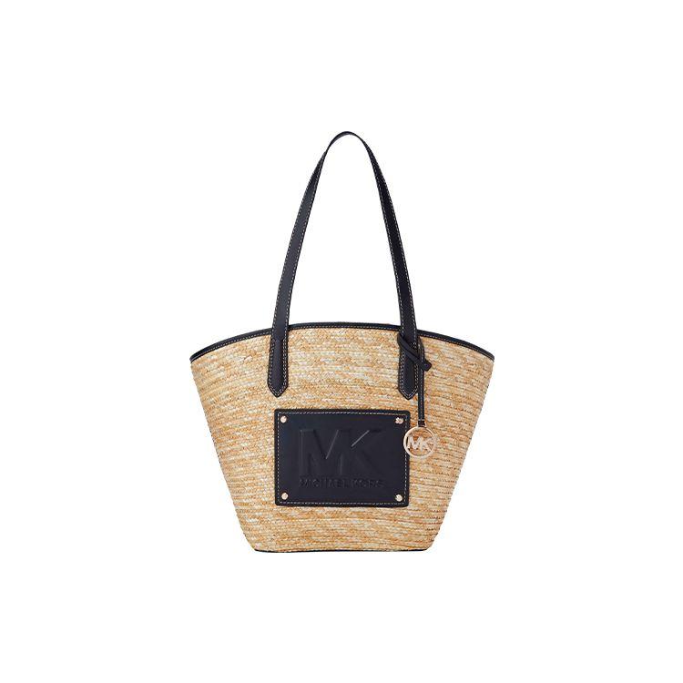

Michael Kors Kimberly Classic Woven Commuter Fashion Large Capacity Tote Bag Women Tote Straw Black 35T2G7KT7I-001 Basic Set (Bag+Dust Bag)