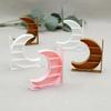 1:12 Dollhouse Miniature Moon Bookcase 4-Layer Storage Rack Display Cabinet Showcase Model Decor Toy Doll House Accessories