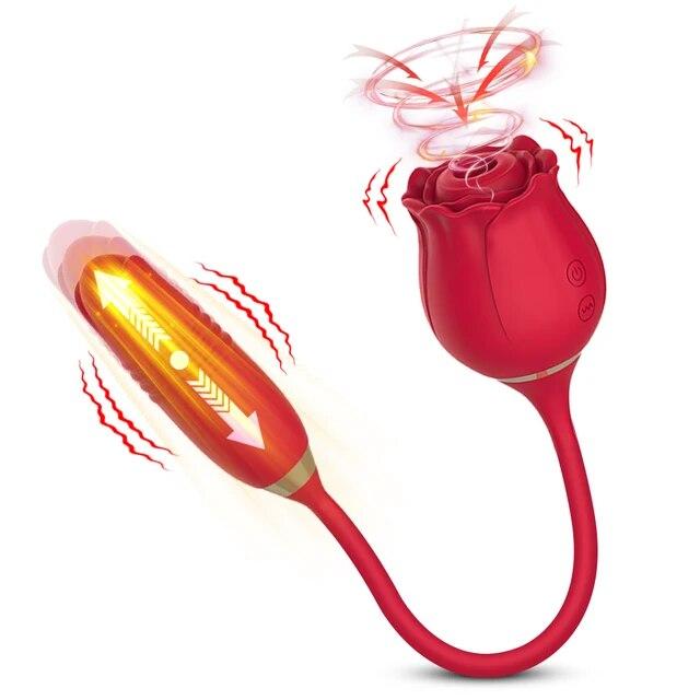 Rose Toy Sucking Vibrator for Women Thrusting Dildos Vibrator Clit Sucker Clitoris Stimulation Female Masturbator Massager