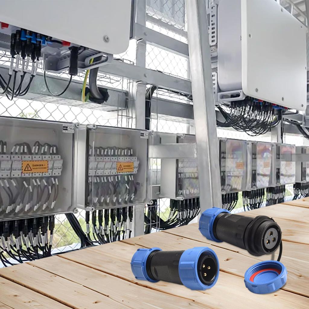 SP21 3Pin Paar Panel Mount Wasserdichter Stecker Steckdose, Draht Stecker 30A