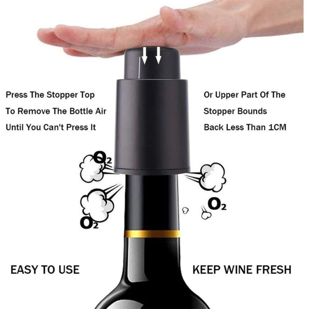 1/2Pcs Push Style Vacuum Wine Stoppers Sealed Storage Wine Corks Gifts Wine Preserver  Bar Tools