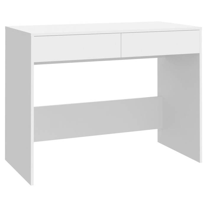 VidaXL Bureau Blanc 101 × 50 × 76.5 cm Aggloméré