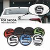Adesivo 3D 80/90/100mm ABS Griglia Anteriore Auto Adesivo Baule Per Skoda Octavia 2 3 A5 A7 Fabia Rapid 3 Karoq VRS Accessori