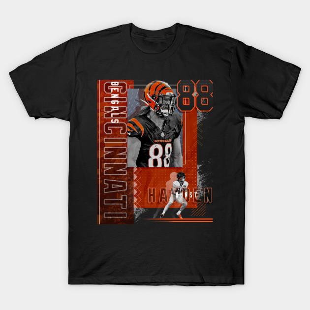 Men Black Print T-shirt Hayden Hurst Football Paper Poster Bengals 2 No-Cut Transfer Paper Print Cotton Tshirt L