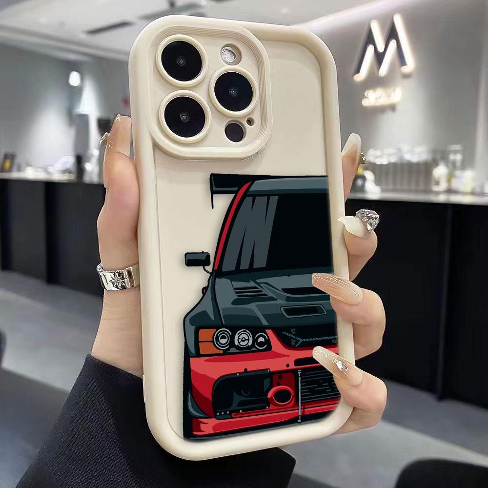 Carton Sports Car JDM Drift Phone Case For Samsung A13 A15 A16 A17 A22 A23 A25 A32 A33 A35 A51 A52 A53 A54 A55 A71 A72 Cover