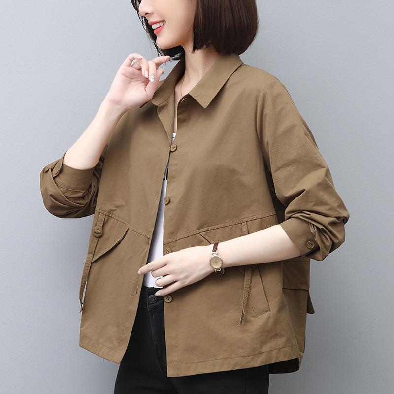 2024 Women's Chic Short Jacket: Stylish Spring/Autumn Fashion for Middle-Aged Moms