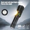 Rechargeable LED Flashlight Powerful Battery Flash Light  with Tail Magnet Zoom Torch Light Long Range Lamp for Camping