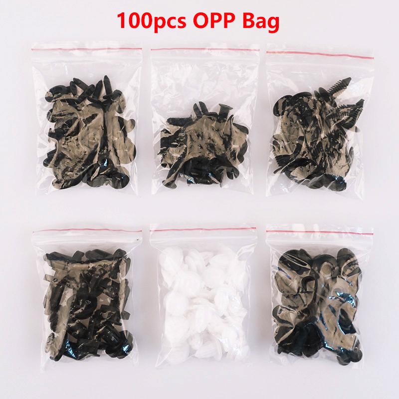 6 Size 100pcs Auto Fastener Car Clips Mixed Body Push Retainer Pin Rivet Bumper Door Trim Panel Retainer Fastener Kit