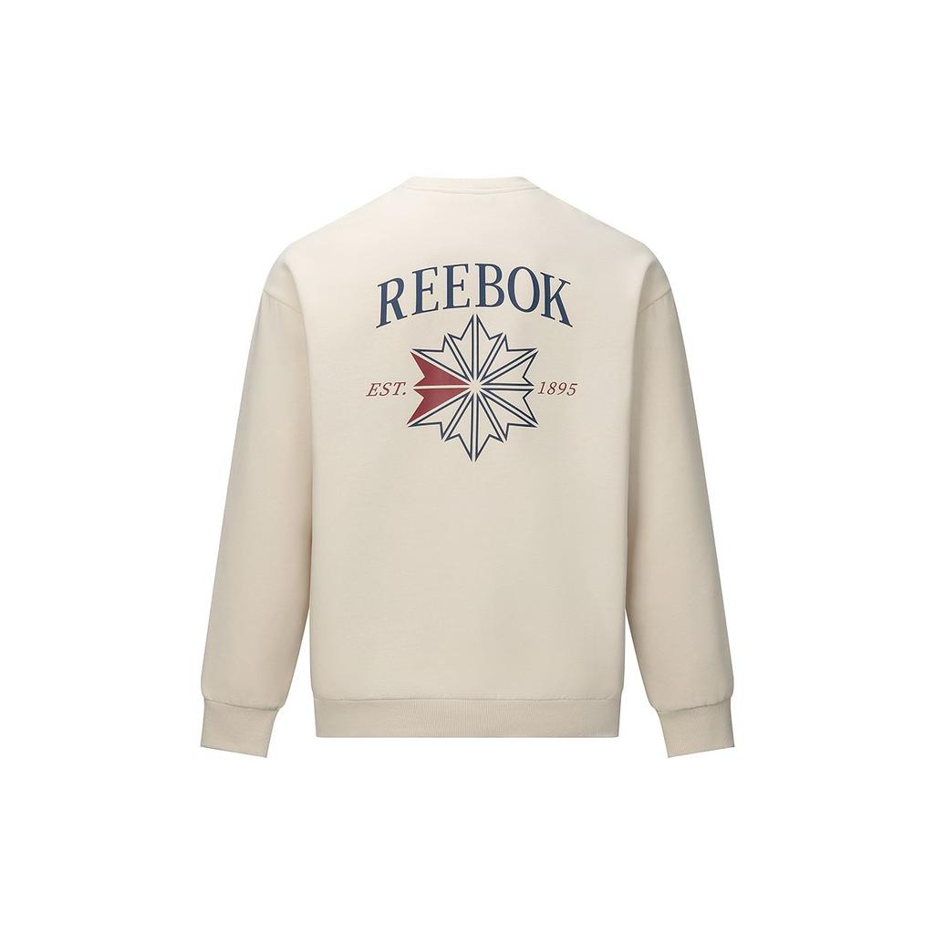 Reebok Fashion Casual Comfortable Pullover Sweatshirt Unisex sweatshirt Beige 24FRM307UGM1