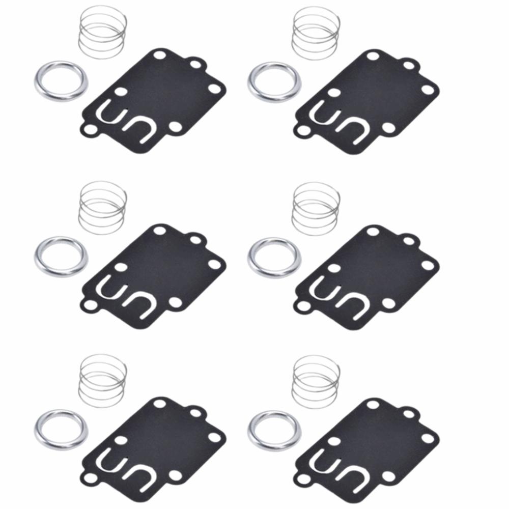 6SET Compact Diaphragm Gasket Kit Black Spring Cap Engine Repair Tools for 5021K 2HP 5HP Engines