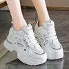Women's White Platform Sneakers Breathable Mesh Running Shoes for Mujer Thick Bottom Non Slip Casual Sports Sandals Chaussure
