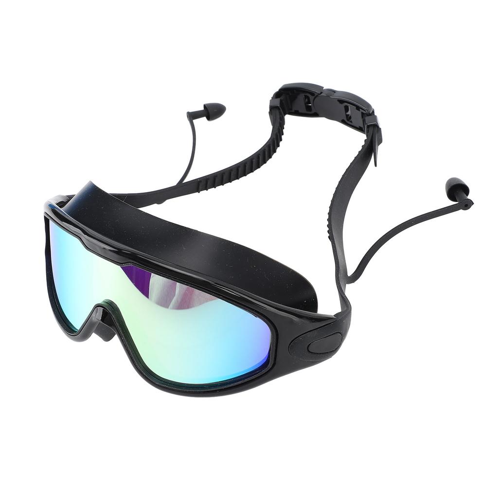 Swim Goggles Wide View Swimming Goggles Waterproof Anti Fog Electroplating Swim Glasses with Earplugs for Swimming