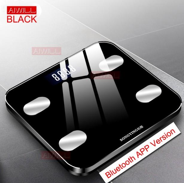 

Aiwill электронные умные весы для ванной комнаты, весы для жира, ИМТ, цифровые весы человека, напольные ЖК-дисплеи, подарок для здоровья Bluetooth APP чёрный