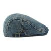 Women's Denim Beret British Vintage Forward Cap Men's Peaked Cap