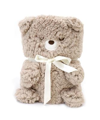 DONOBAN Damen Decke, Kniedecke, Schulterdecke, Flauschig, Charakter Plüschtier mit Ohren, Warm und Warm, Flauschige Tierdecke | KOSTENLOSER Bär